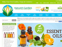 Tablet Screenshot of naturesgardencandles.com